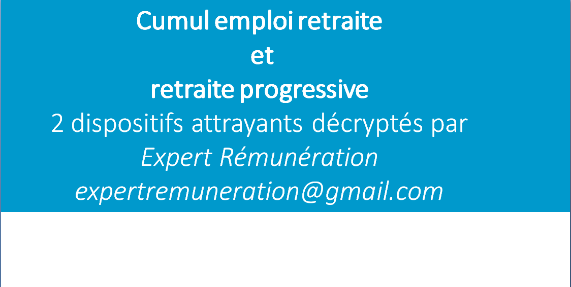 match cumul emploi retraite et retraite progressive